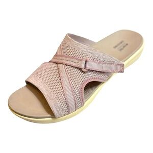 Earth Origins Saru Cassidy Slide Sandals Mauve Size 9 W Pink Comfort Sandals